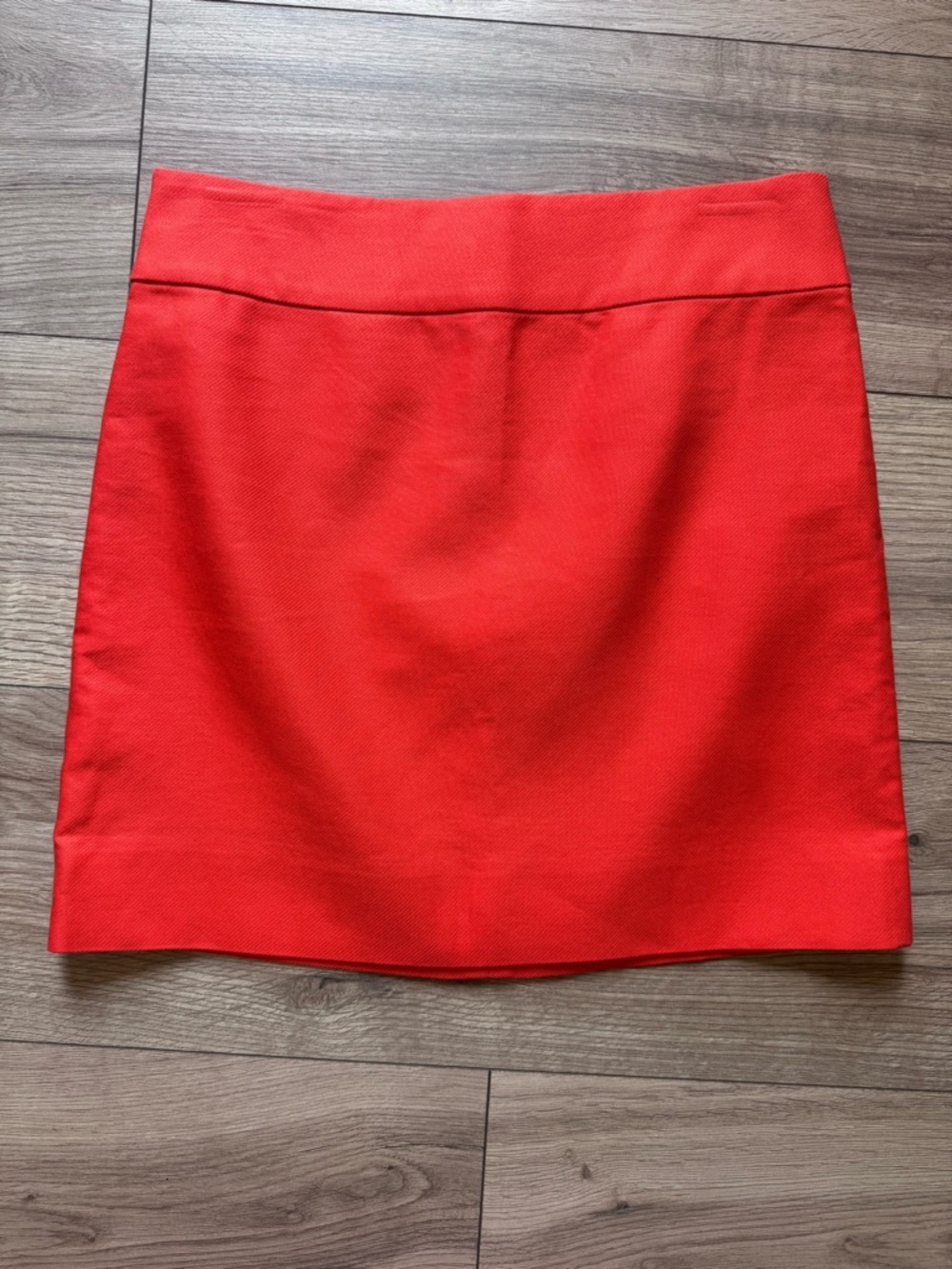 J. Crew Orange Double-Serge Cotton Mini Skirt 0